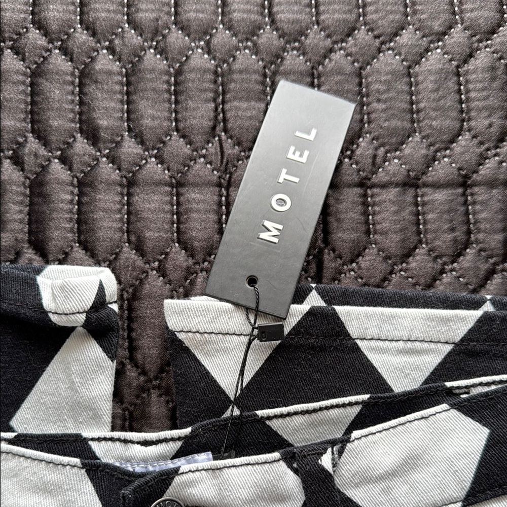 Motel Rocks Monochrome Geometric Pants - Picture 2 of 5